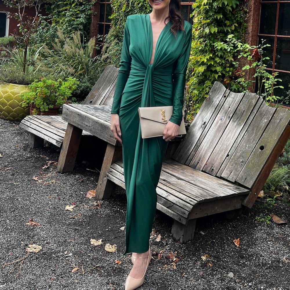 Green Midi Wedding Guest Dress